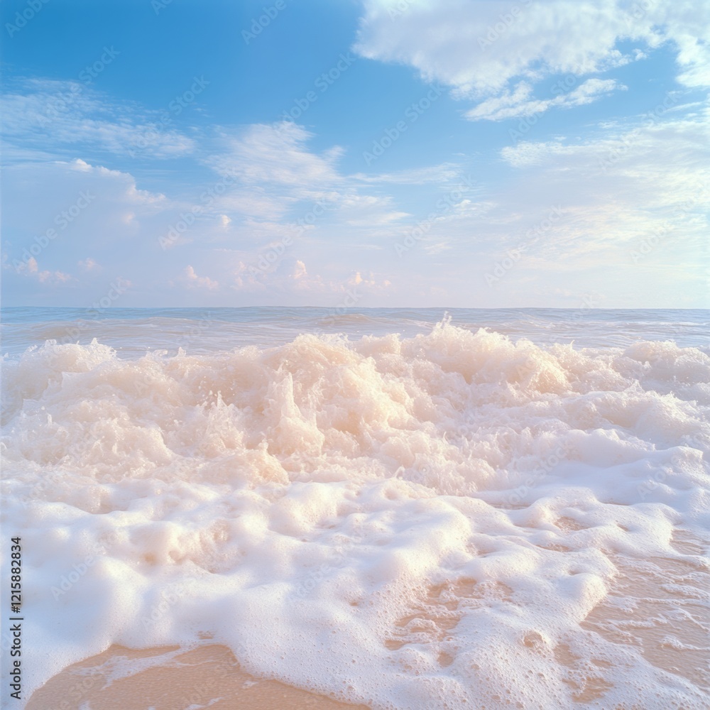 Soft Ocean Waves on Sandy Beach Soft Ocean Waves on Sandy Beach