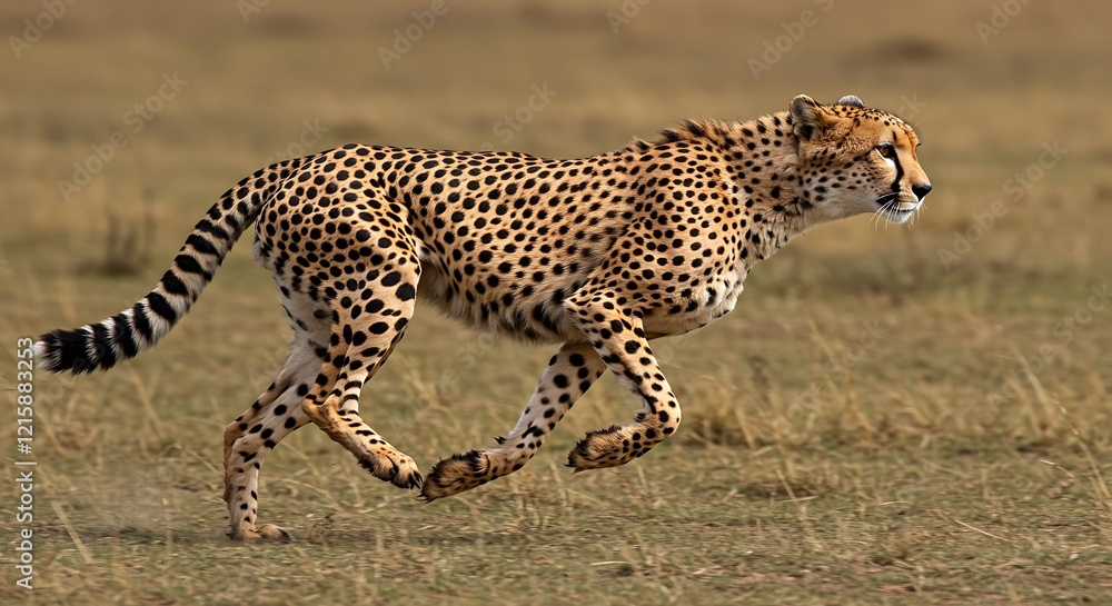 Cheetah Running in African Savanna Wildlife Photography Cheetah Running in African Savanna Wildlife Photography