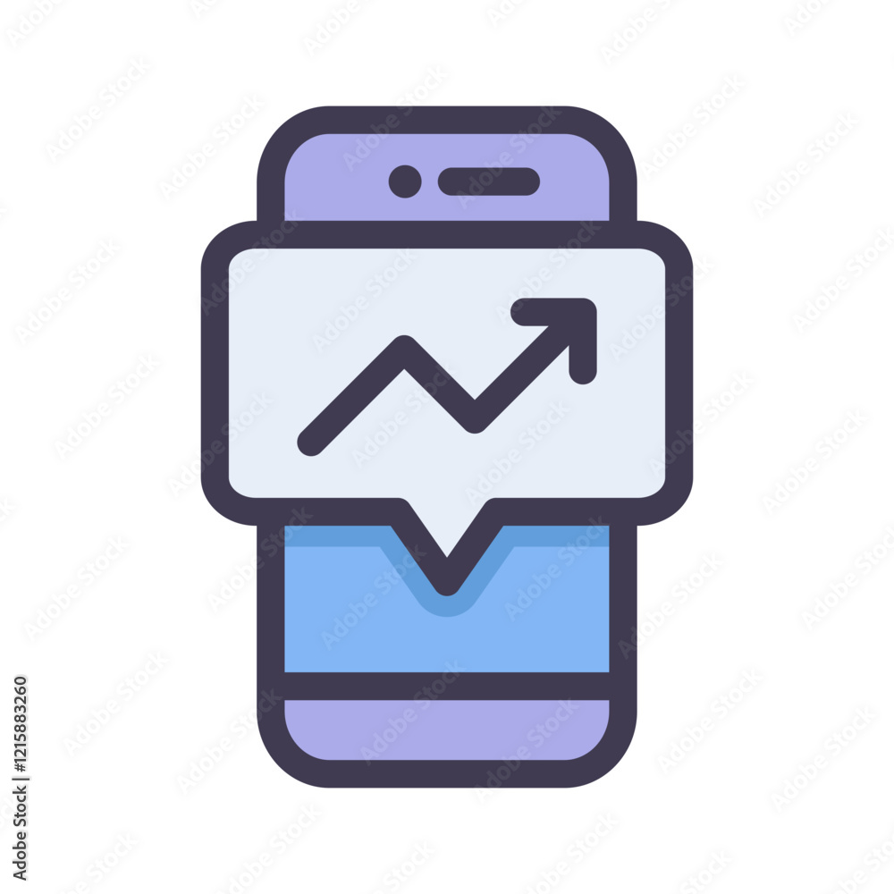 Smartphone Chart filled Style