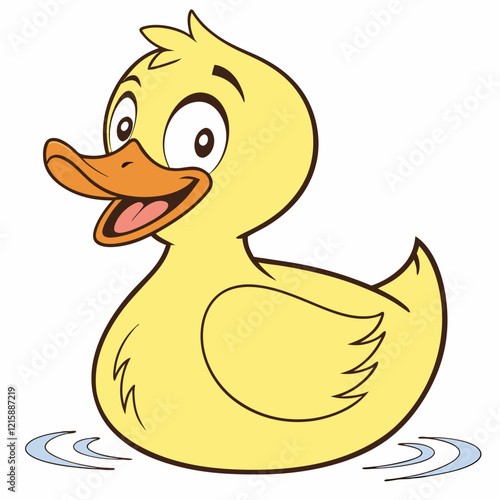 smiling cute duck 