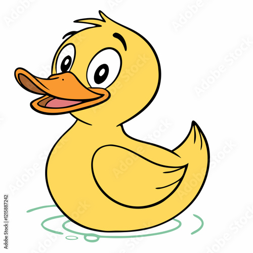 smiling cute duck 