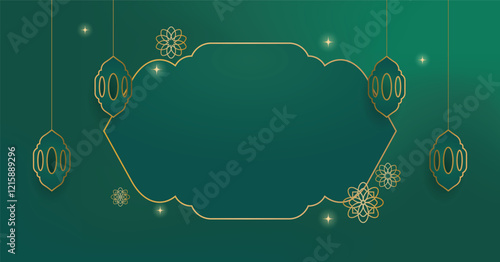 Ramadan greeting card background, blank background template for show product, eid al fitr