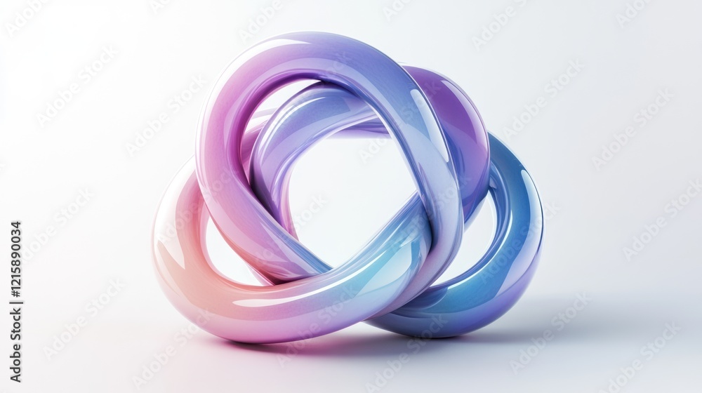Abstract Pastel Rings Intertwined Modern Design Smooth Surface 3D Render Abstract Pastel Rings Intertwined Modern Design Smooth Surface 3D Render