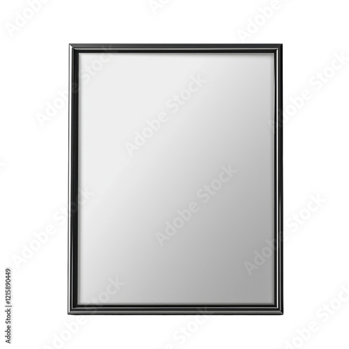 Elegant Black Frame for Stylish Interior Decor Isolated on transparent background