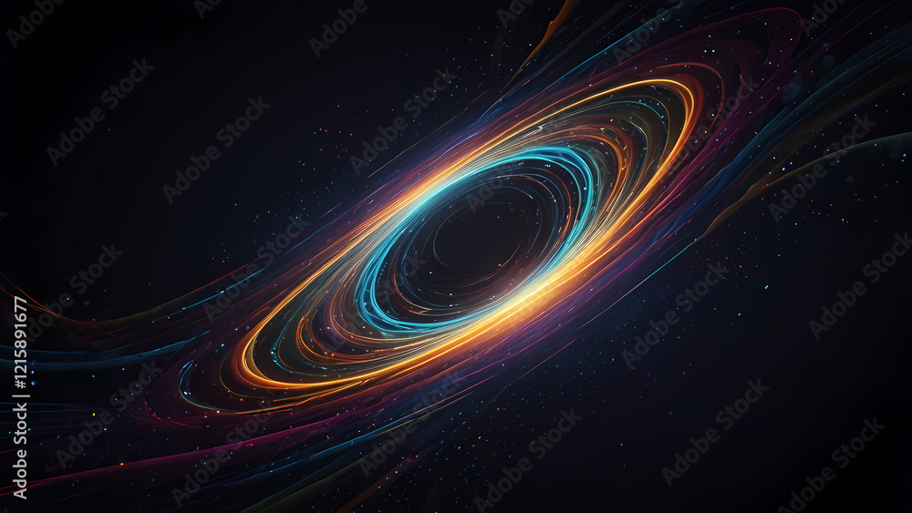 Neon Light Swirl: Abstract Vortex Illustration Neon Light Swirl: Abstract Vortex Illustration