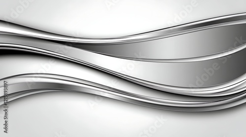 Abstract Silver Waves Design Background Image