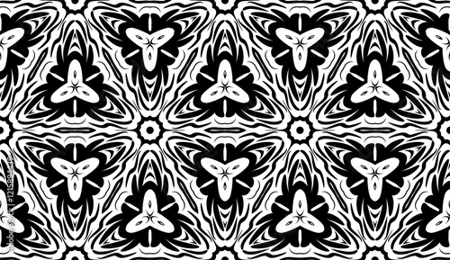 Art Deco seamless pattern with geometric ornament. Vector illustration.