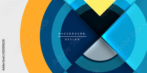 Target circle geometric abstract shapes. Vector Illustration For Wallpaper, Banner, Background, Card, Book Illustration, landing page
