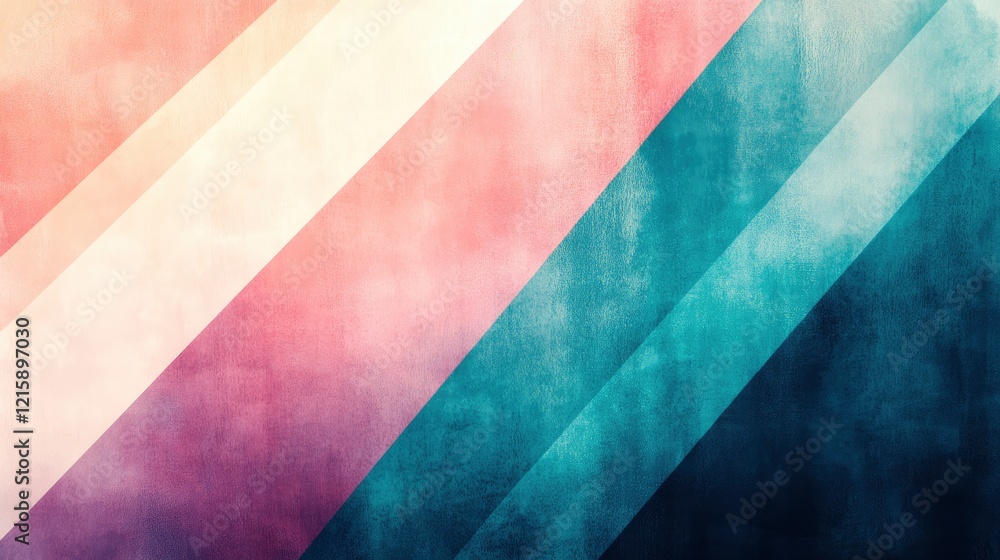 Fototapeta premium A textured background featuring diagonal stripes in soft pastel colors.