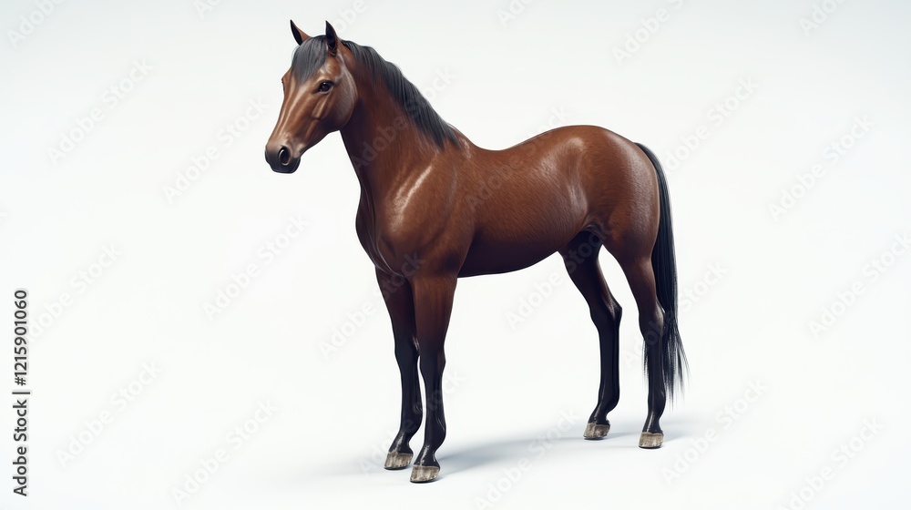 a horse on the white background a horse on the white background