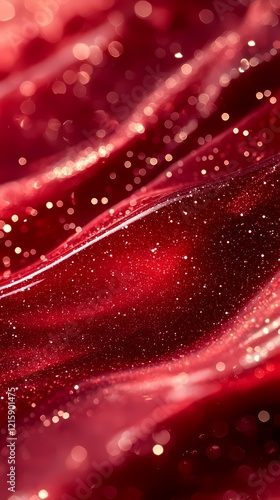 Digital technology abstract red glitter liquid poster background