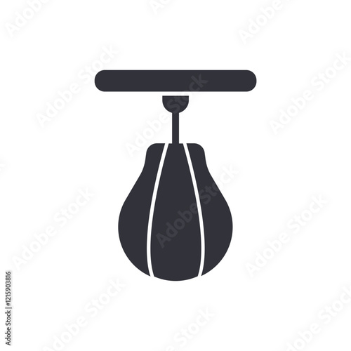 Punching bag solid icons, minimalist vector illustration ,simple transparent graphic element .Isolated on white background