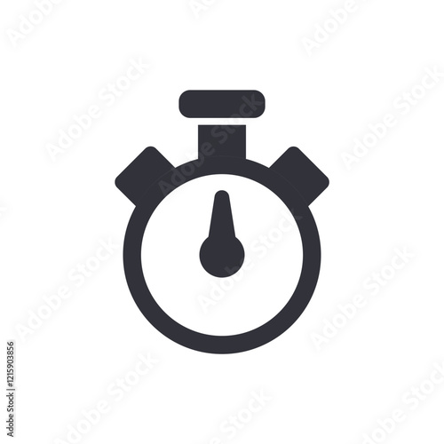 Stopwatch solid icons, minimalist vector illustration ,simple transparent graphic element .Isolated on white background