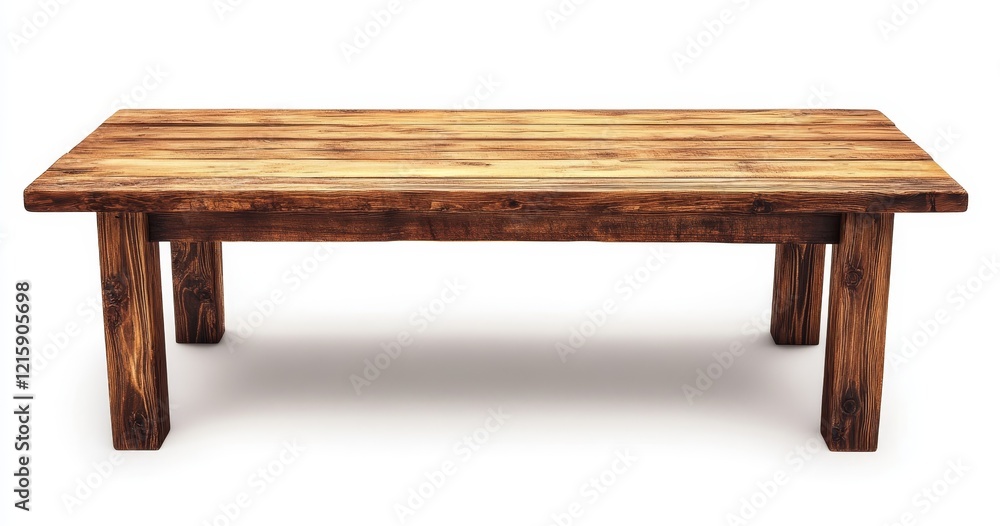 Rustic wooden table isolated on white background. Rustic wooden table isolated on white background.