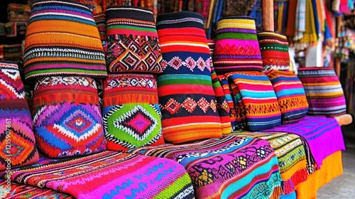 Vibrant Andean Textiles: A Showcase of Colorful Woven Goods
