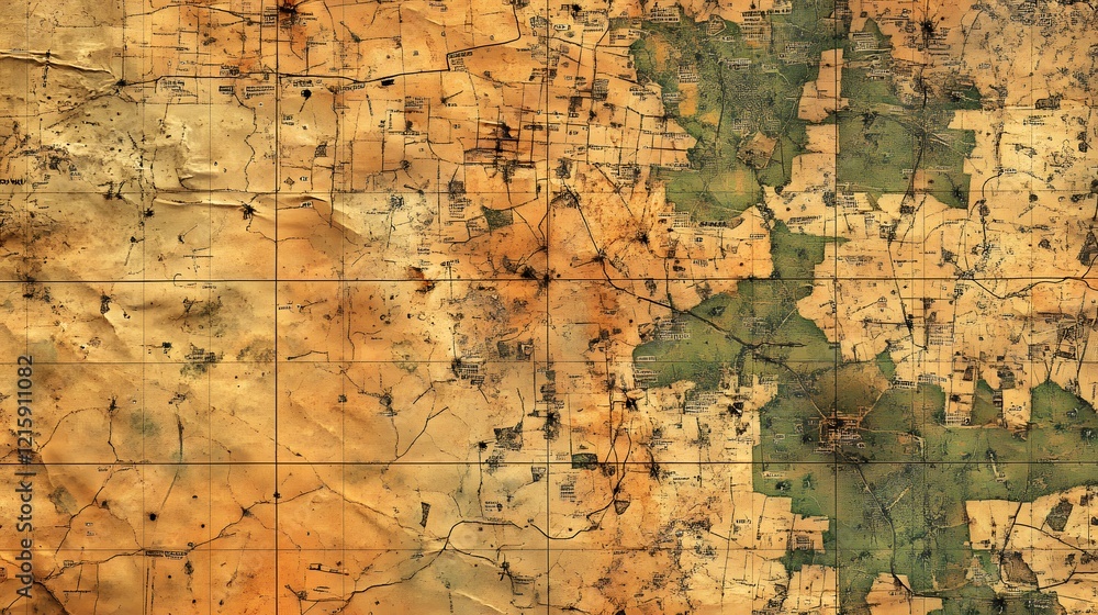 Obraz premium A map showing landmine locations in a post-conflict zone before and after the implementation of the landmines treaty