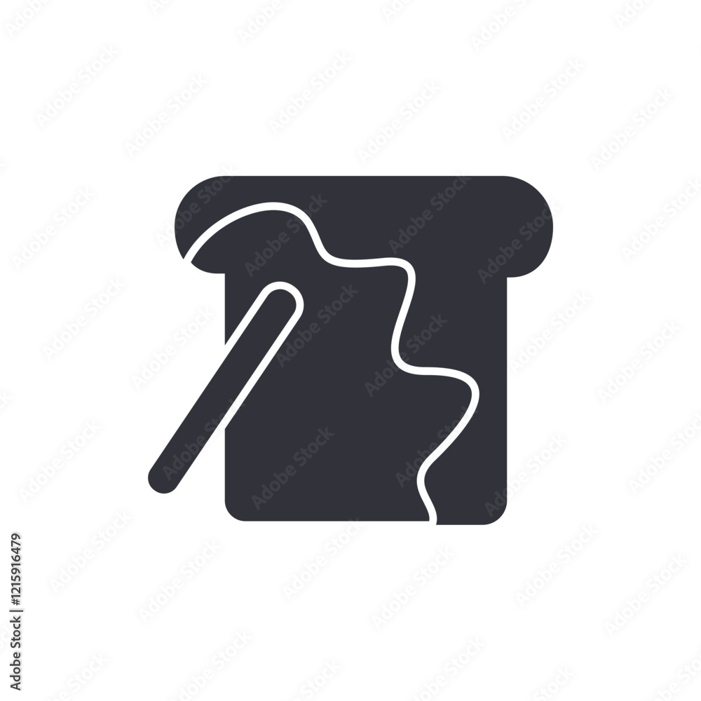 Toast jam solid icons, minimalist vector illustration ,simple transparent graphic element .Isolated on white background Toast jam solid icons, minimalist vector illustration ,simple transparent graphic element .Isolated on white background