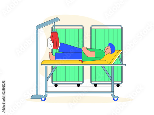 Bone injury illustration. Healthy problems illustrations. Flat vector illustrations
