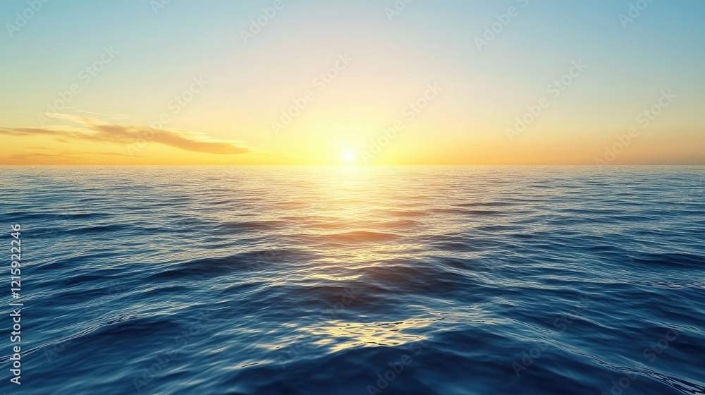 A peaceful sunset horizon with glowing clouds, the warm colors of the setting sun blending beautifully into the deep blue sky. A peaceful sunset horizon with glowing clouds, the warm colors of the setting sun blending beautifully into the deep blue sky.