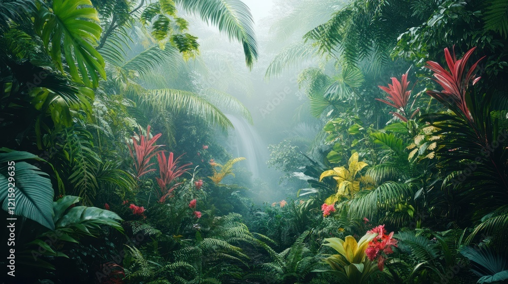Mystical Rainforest: A Serene Escape into Lush Greenery Mystical Rainforest: A Serene Escape into Lush Greenery