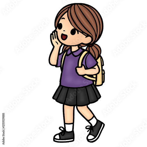 expressive girl greeting 