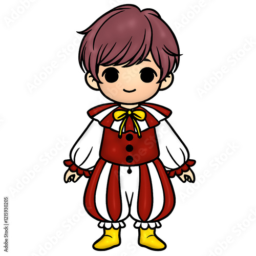 children in clown costumes 