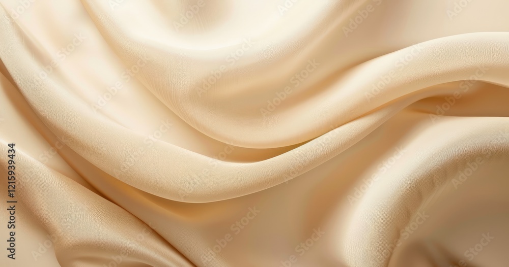 Obraz premium A close-up of smooth, flowing beige fabric showcasing texture and softness.