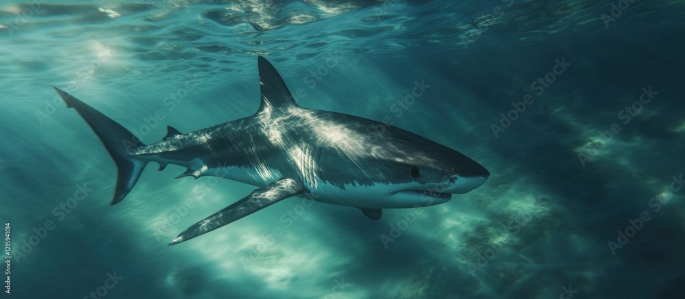 Fototapeta premium Great White Shark Underwater