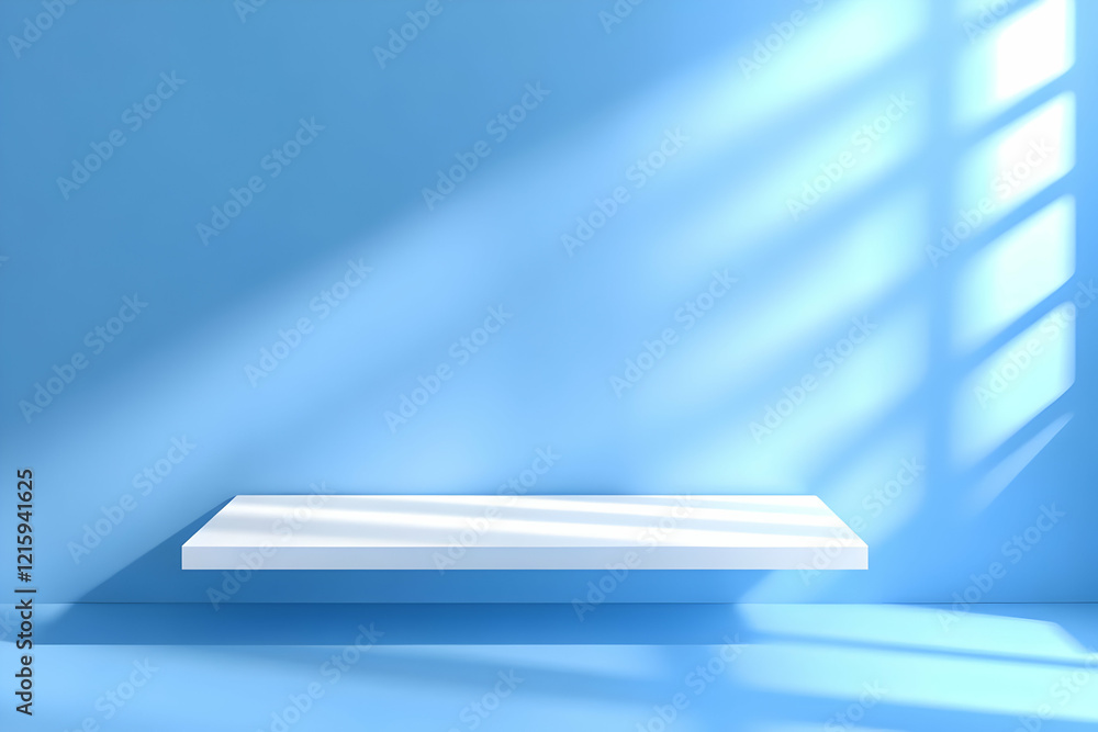 Light Blue 3D Shelf Background Light Blue 3D Shelf Background