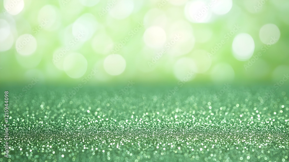 Obraz premium Green Glitter Abstract Background