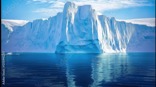 Wallpaper Mural icy wall of an iceberg in the middle of the ocean with reflections Torontodigital.ca