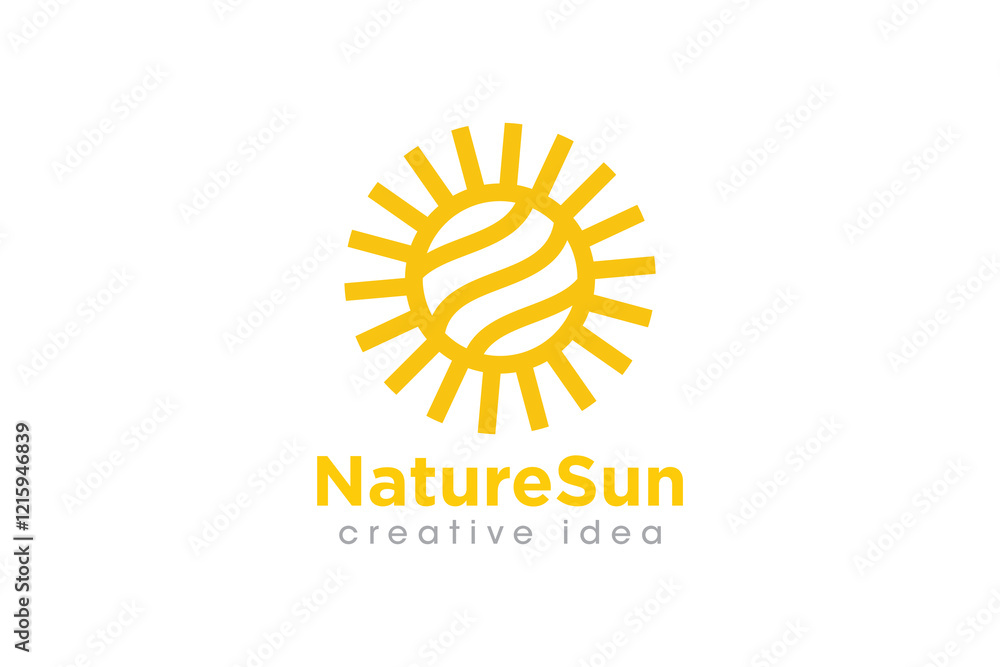 Fototapeta premium Creative Sun Concept Logo Design Template