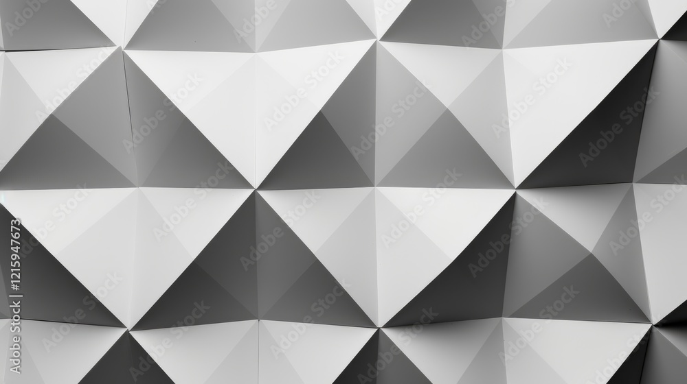 A textured wall featuring a geometric pattern of triangular shapes in shades of gray. A textured wall featuring a geometric pattern of triangular shapes in shades of gray.