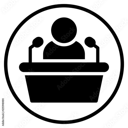 conference glyph icon