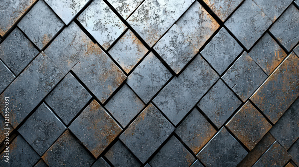 minimalist design featuring textured metal surface with geometric pattern, showcasing blend of dark tones and subtle rust accents, creating modern industrial aesthetic minimalist design featuring textured metal surface with geometric pattern, showcasing blend of dark tones and subtle rust accents, creating modern industrial aesthetic