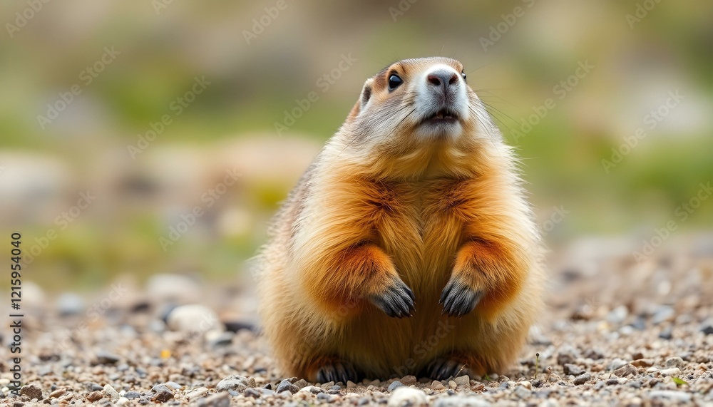Adorable Alpine Marmot's Spring Awakening: A Joyful Whistle After Hibernation cute paws Adorable Alpine Marmot's Spring Awakening: A Joyful Whistle After Hibernation cute paws