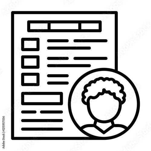 Unique visitors Outline Style Icon