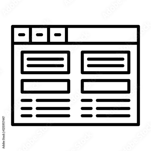 Ad copy Outline Style Icon