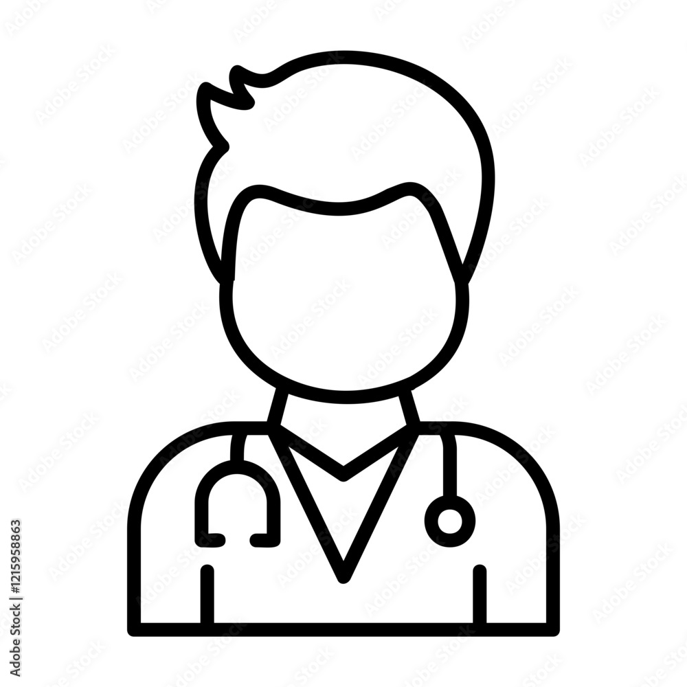 Doctor Outline Style Icon Doctor Outline Style Icon