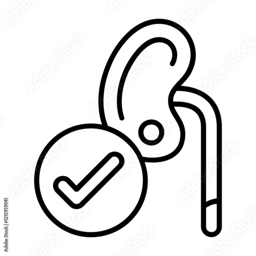 Kidney Outline Style Icon