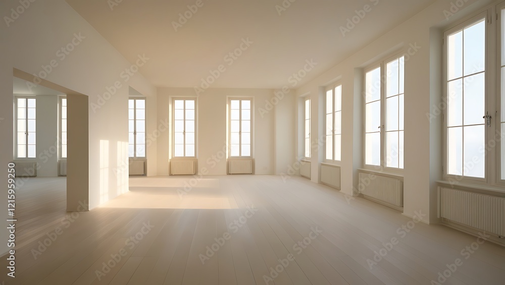 Empty spacious bright of empty room Empty spacious bright of empty room