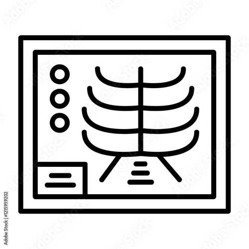 X ray Outline Style Icon
