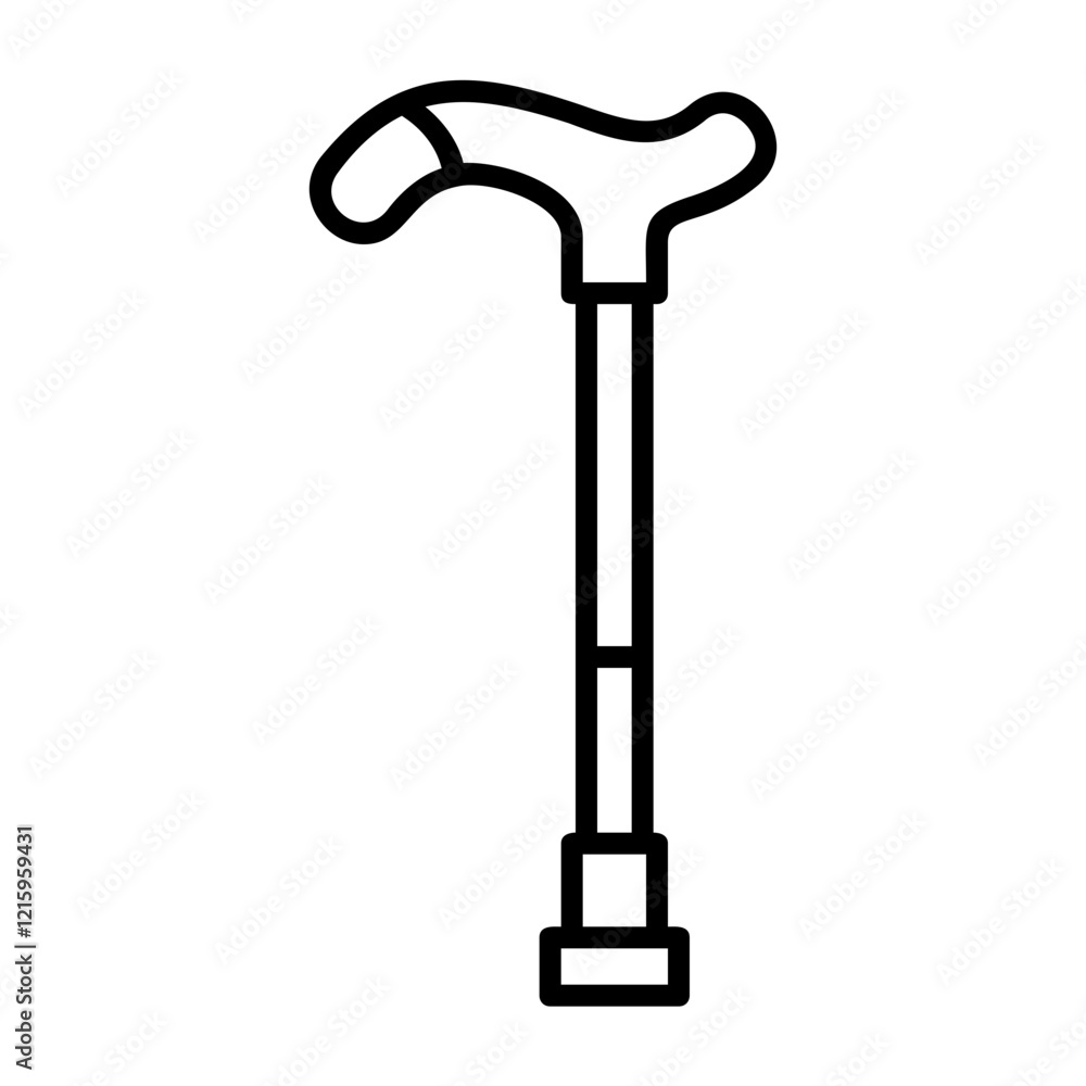 Walking stick Outline Style Icon Walking stick Outline Style Icon