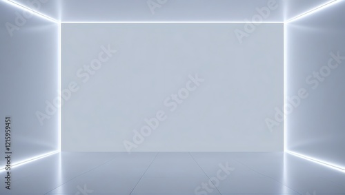 Wallpaper Mural Futuristic and clean stage blank center background Torontodigital.ca