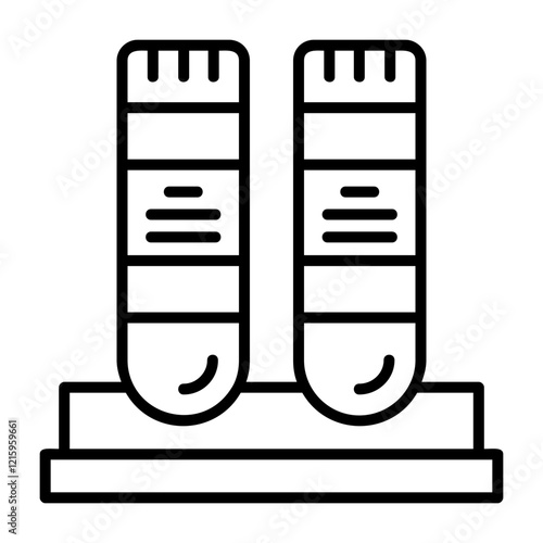 Test tube Outline Style Icon