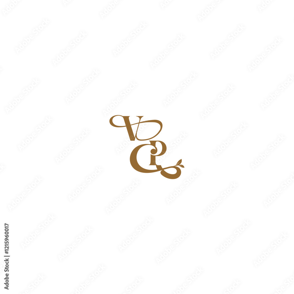 initial leaf line VP monogram wedding concept letter modern organic logo initial leaf line VP monogram wedding concept letter modern organic logo
