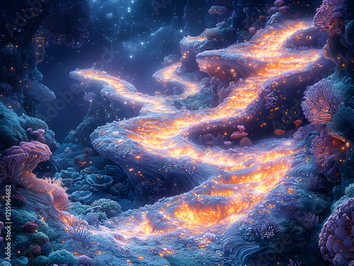 Glowing Coral Reefscapes: Underwater Fantasy photo