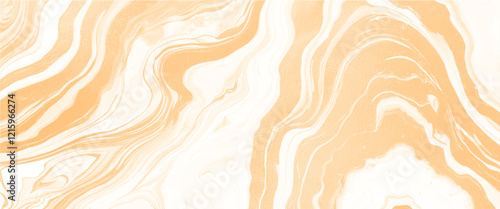 Vector abstract gold and white marble acrylic liquid surfaces texture design.