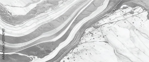 Vector abstract grey marble acrylic liquid surfaces texture design.