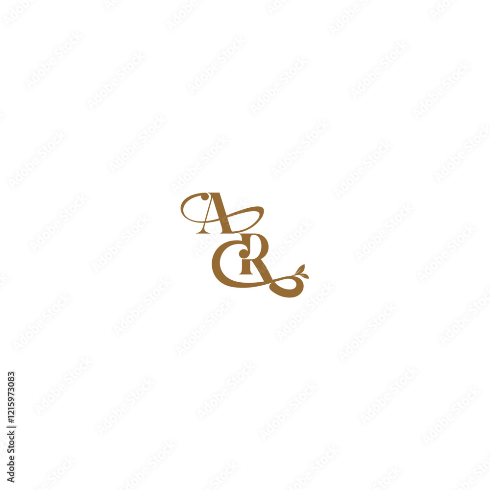 monogram wedding concept initial leaf line AR modern organic logo letter monogram wedding concept initial leaf line AR modern organic logo letter